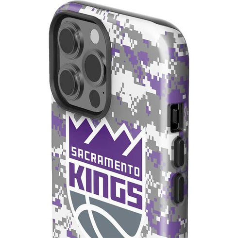 NBA Sacramento Kings Purple Digi Camo iPhone 15 Pro Max Impact Case